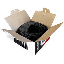 Load image into Gallery viewer, Dripstone - DS612 500ft CAT6 Outdoor Direct Burial Solid Cable 23AWG Waterproof Wire HDPE Insulated Polyethylene (PE) for Indoor/Outdoor Easy Pull Box Black
