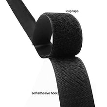 Load image into Gallery viewer, 82feet Fastening Tape Cable Tie Double Side Nylon Power Wire Management,Cable Straps, Reusable Hook and Loop Nylon Fastening Wire Tape Organizer, Cable Management 27Yard 1 Roll Hook(1- Black)
