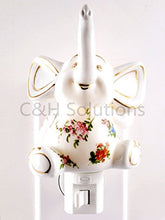 Load image into Gallery viewer, Beautiful Cute Animal White Elephant with Lots of Flower Style Decorative Nightlights,Night Lights by C&amp;H
