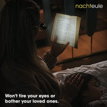 Load image into Gallery viewer, Nachteule Rechargeable Book Light for Glasses. Led Reading Light. Clip on Design Made in Germany. Complimentary Protective Case Included
