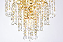 Load image into Gallery viewer, Elegant Lighting 6801F16G/RC Royal Cut Clear Crystal Falls 4-Light, Single-Tier Flush Mount Crystal Chandelier, Finished in Gold with Clear Crystals
