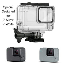 Load image into Gallery viewer, Waterproof 196 FT Transparent Underwater Protective Housing Case with 12 pcs Anti Fog Inserts for GoPro Hero 7 White, Silver

