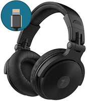 Thore Over Ear iPhone Headphones with Lightning Connector (2018)  Closed Back Studio DJ Monitor Earphones (50mm Neodymium Drivers) w/Apple MFI Certified Cable (V200 Black)