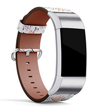 Load image into Gallery viewer, Replacement Leather Strap Printing Wristbands Compatible with Fitbit Charge 3 / Charge 3 SE - Pattern with Fitbit Symbols of Names of god in Islam Allah
