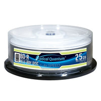 Optical Quantum OQBDR04LT 4X 25 GB BD-R Single Layer Blu-Ray Recordable Logo Top 25-Disc Spindle