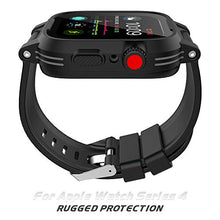 Load image into Gallery viewer, Waterproof Apple Watch Series 4/5/6/SE 44mm Case,Shockproof Impact Resistant Rugged Protective Case with Bulit-in Screen Protector and Soft Strap Bands for Apple Watch Series 4/5/6/SE 44mm

