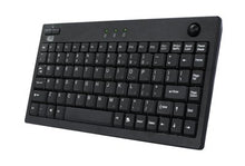 Load image into Gallery viewer, Adesso AKB-310UB Black mini USB keyboard with Optical trackball USB - 87 Keys
