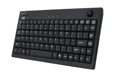 Adesso AKB-310UB Black mini USB keyboard with Optical trackball USB - 87 Keys
