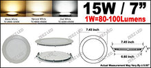 Load image into Gallery viewer, ZEEZ Lighting - 15W 7&quot; (OD 7.45&quot; / ID 6.60&quot;) Round Warm White Dimmable LED Recessed Ceiling Panel Down Light Bulb Slim Lamp Fixture - 1 Pack
