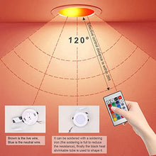 Load image into Gallery viewer, LED Recessed Ceiling Light 3 inch / 4 inch 5W RGB Dimmable LED Downlight Color Changing Retrofit Can Lights by IR Remote Control 10 Pack
