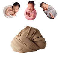 Newborn Photography Stretch Wrap Boy Girl Baby Wraps Photography Props Bbaby Photo Prop Stretch (Brown)