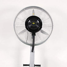 Load image into Gallery viewer, Silver Industrial Spray Fan with Black Water Tank Water Spray and Large Amount of Adjustable Floor Water Fan
