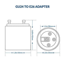Load image into Gallery viewer, Adamax GU24 to E26 Standard Bulb Adapter, 5-Pack, A2426E-5
