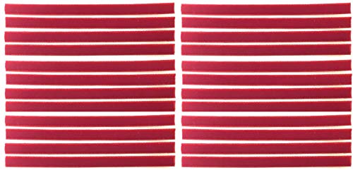 24-Pack Replacement VPI Strips Velvet/Felt 3M Adhesive Okki Nokki + VPi Machine LP Vinyl Record Album Cleaning Strip Set (Quantity of 24) / Cleaner Records (Red)