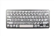 Load image into Gallery viewer, MAC NS English Large Lettering Non-Transparent Keyboard Labels White Background (Lower CASE) for Desktop, Laptop and Notebook
