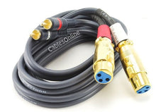 Load image into Gallery viewer, CablesOnline 6ft. Dual XLR 3C Female to (2) RCA Male Stereo Audio Cable (XR-A106)
