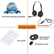 Load image into Gallery viewer, Phone Headset RJ9 with Noise-Canceling Mic and Volume Mute Control Telephone Headset Compatible with Polycom Mitel Fanvil HUWEI Shoretel NEC Siemens Aastra Plantronics Landline Phones
