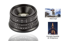 Load image into Gallery viewer, Multi-coated 25mm f/1.8 Manual Lens for Sony E-Mount (NEX) with 10PC Accessory Bundle  Includes: 3PC Filter Kit + 4PC Close-Up Macro Lenses + Dust Blower + Lens Cap Keeper + Microfiber Cleaning Cloth
