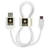 U.S. Army Micro USB Cable with QuikClip - White