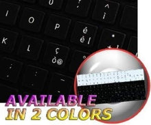 Load image into Gallery viewer, MAC NS Italian Non-Transparent Keyboard Stickers Black Background for Desktop, Laptop and Notebook
