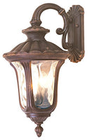 Wall Sconces 3 Light with Hand Blown Light Amber Water Imperial Bronze Size 22 in 180 Watts - World of Crystal