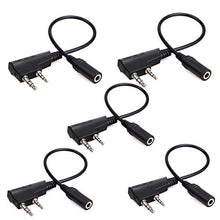 Load image into Gallery viewer, Retevis Earpiece Adapter for Walkie Talkie,2 Pin to 3.5mm Headset Adapter Only Compatible RT22 RT21 RT27 RT7 H-777 H777S RT18 RT19 RT22S(Not Fit for Other Brand) 2 Way Radio (5 Pack)
