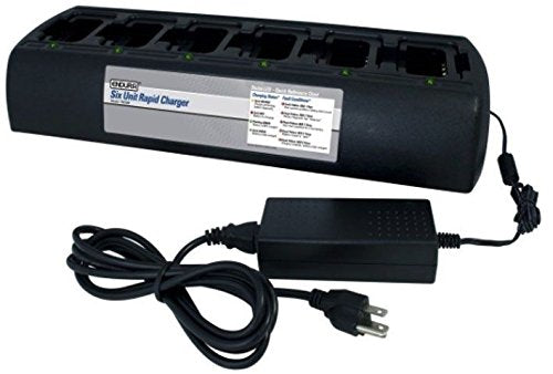 Power Products TWC6M + 6 TWP-MT2 6 Unit Bank Gang Rapid Charger for Motorola MTX9250 HT1550 HT1250LS+ MTX8250 PR860 and more