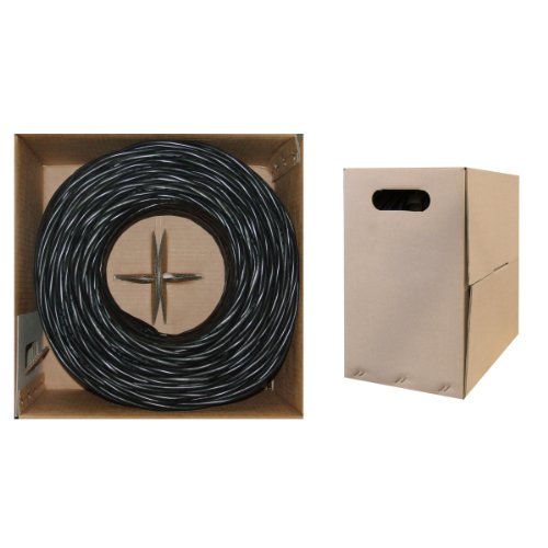 ACCL, 1000 ft, Bulk Cat6 Black Ethernet Cable, Stranded, UTP (Unshielded Twisted Pair), Pullbox