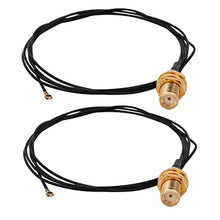 Load image into Gallery viewer, Aexit 2Pcs Pigtail Distribution electrical Cable SMA Female Bulkhead to IPX 4.0 Connector Extension Cable 80cm Long
