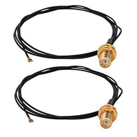 Aexit 2Pcs Pigtail Distribution electrical Cable SMA Female Bulkhead to IPX 4.0 Connector Extension Cable 80cm Long