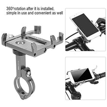 Load image into Gallery viewer, VGEBY Bike Phone Holder, Aluminum Alloy Cycling Handlebar Mobile Phone Holder Bicycle Phone Support(Titanium) Bicycle and Spare Supplies
