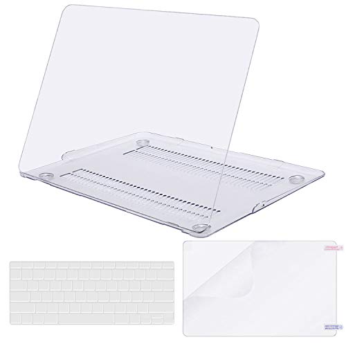 MOSISO Compatible with MacBook Air 13 inch Case (Models: A1369 & A1466, Older Version 2010-2017 Release), Protective Plastic Hard Shell Case & Keyboard Cover & Screen Protector, Crystal Clear