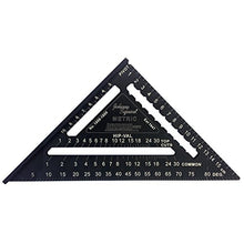 Load image into Gallery viewer, Johnson Level &amp; Tool 1956-1800 18cm Metric Johnny Square, Professional Easy-Read Aluminum Rafter Square w/out Manual
