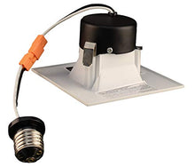 Load image into Gallery viewer, NICOR Lighting 3 inch White Square LED Recessed Downlight in 2700K (DQR3-10-120-2K-WH-BF)
