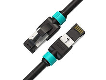 Load image into Gallery viewer, LINKUP - [Tested with Versiv CableAnalyzer] Cat7 Ethernet Cable -15 FT (2 Pack) 10G Double Shielded RJ45 S/FTP | Network Internet LAN Switch Router Game | High-Speed | 26AWG Black
