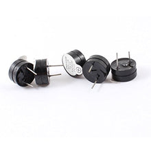 Load image into Gallery viewer, Aexit 5pcs DC Security &amp; Surveillance 12V 30mA Electronic Continuous Sound Buzzer Horns &amp; Sirens Black 12x6.5mm
