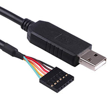 Load image into Gallery viewer, FTDI Chip USB to 5v TTL UART Serial Cable 6 Way 0.1&quot; Pitch Terminated Connector 5.0V Signalling Converter Adapter Cable 6FT Compatible TTL-232R-5V
