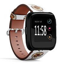 Load image into Gallery viewer, Replacement Leather Strap Printing Wristbands Compatible with Fitbit Versa - Native American Indian Chief Skull
