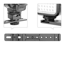 Load image into Gallery viewer, ChromLives 8&#39;&#39; Cold Shoe Extension Bar, Flash Straight Bracket, Camera Dual Mount Flash Bracket Compatible with Nikon Canon Sony Olympus DSLR Camera Camcorder DV
