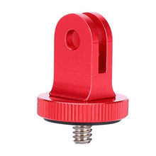 Load image into Gallery viewer, Acouto 1/4 Mini Tripod, Aluminum Alloy Mount Adapter Video Action Camera Accessory (Red)
