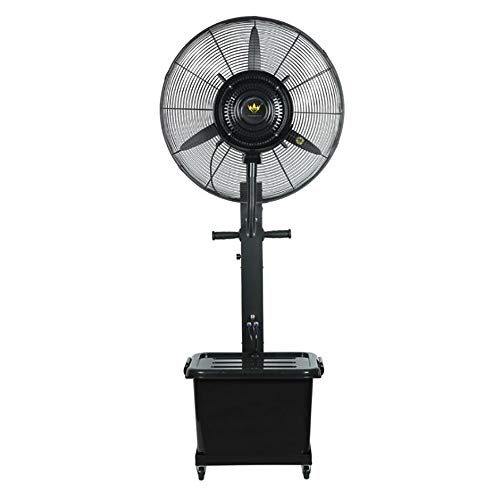 Spray Refrigeration Industrial Fan Floor Water Mist Fan Spray Fan Air Cooler Air Cooling Fan Air Humidifier (Color : Black, Size : 26