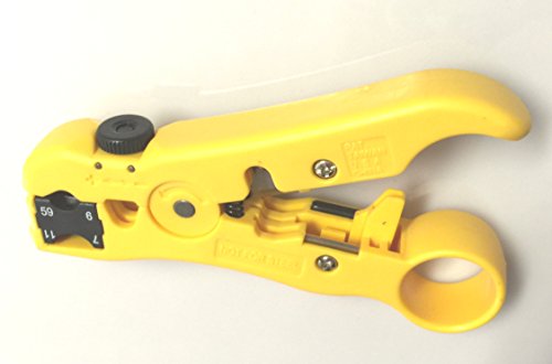 rmsdeal77 All-in-one Universal Stripping Tool for UTP and STP Cable for RG59/6/7/11 CAT 5E CAT 6