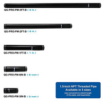 Load image into Gallery viewer, QualGear QG-PRO-PM-1FT-B Pro-AV 1.5&quot; Npt Threaded Pipe, 1&#39; Length Projector Accessory
