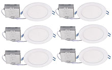 Load image into Gallery viewer, Topaz Lighting (Pack of 6) 77234 12W Slim 6&quot; Dimmable Recessed Ceiling Downlight, 4000K, White, Easy to Install, Save Time and Money, Energy Efficient LED Lighting
