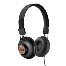 Load image into Gallery viewer, House of Marley Positive Vibration 2: Over-Ear Wired Headphones with Microphone, Plush Ear Cushions, and Sustainable Materials (Black)
