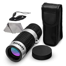 Load image into Gallery viewer, Roxant Monocular Telescope - High Definition Ultra Light Pocket Telescope - Includes Compact Monocular, Neck Strap &amp; Cleaning Cloth, Monoculars for Adults, High Powered Handheld Telescope
