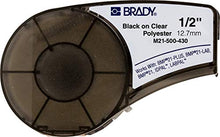 Load image into Gallery viewer, Brady Authentic (M21-500-430) Clear Harsh Environment Polyester Label for Laboratory, Asset Tracking and Datacom Labeling, Black on Clear material - Designed for BMP21-PLUS and BMP21-LAB Label Printer
