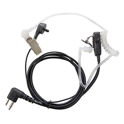 HQRP 2-Pin Hands Free with Earpiece and Push-to-Talk Microphone for Motorola Radio Devices DTR Series: DTR550 DTR 550, DTR650 DTR 650, DTR410, DTR 410 Plus HQRP UV Meter
