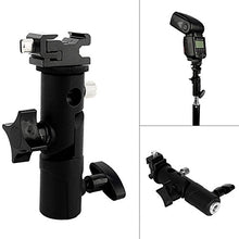 Load image into Gallery viewer, Acouto Hot Shoe Mount Adapter, Adjustable Flash Light Stand Umbrella Holder Bracket Microphone Holder
