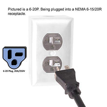 Load image into Gallery viewer, NEMA 6-20 Extension Power Cord - 15 Foot, 20A/250V, 12/3 SJT - Iron Box Part # IBX-6153-15 (15 ft, Molded)
